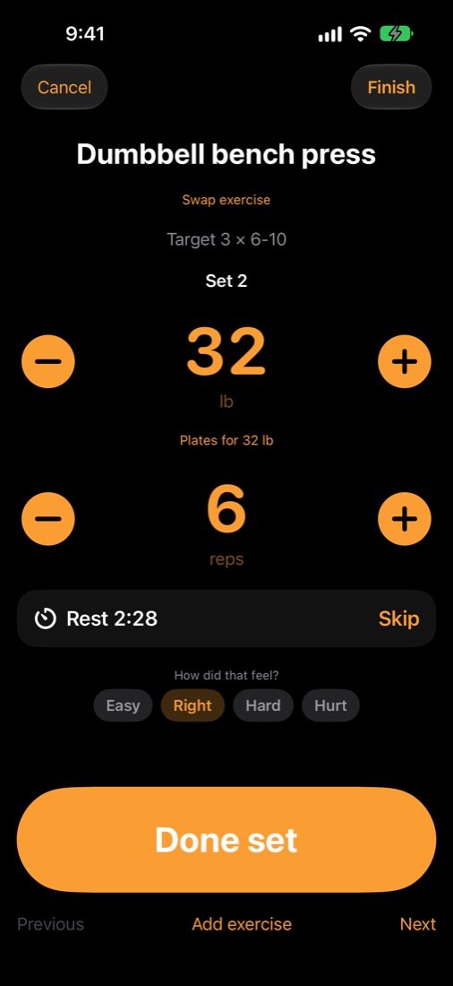 Workout logger